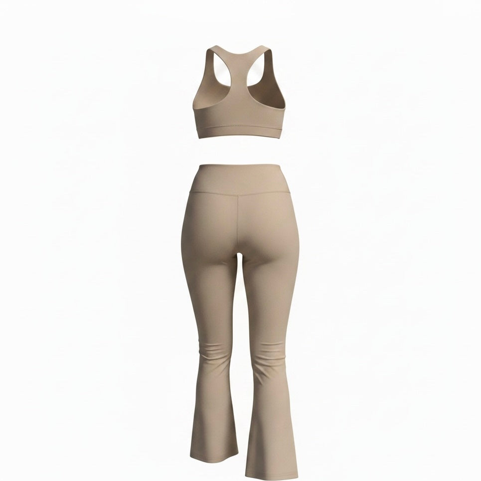 Truffle brown flare leggings