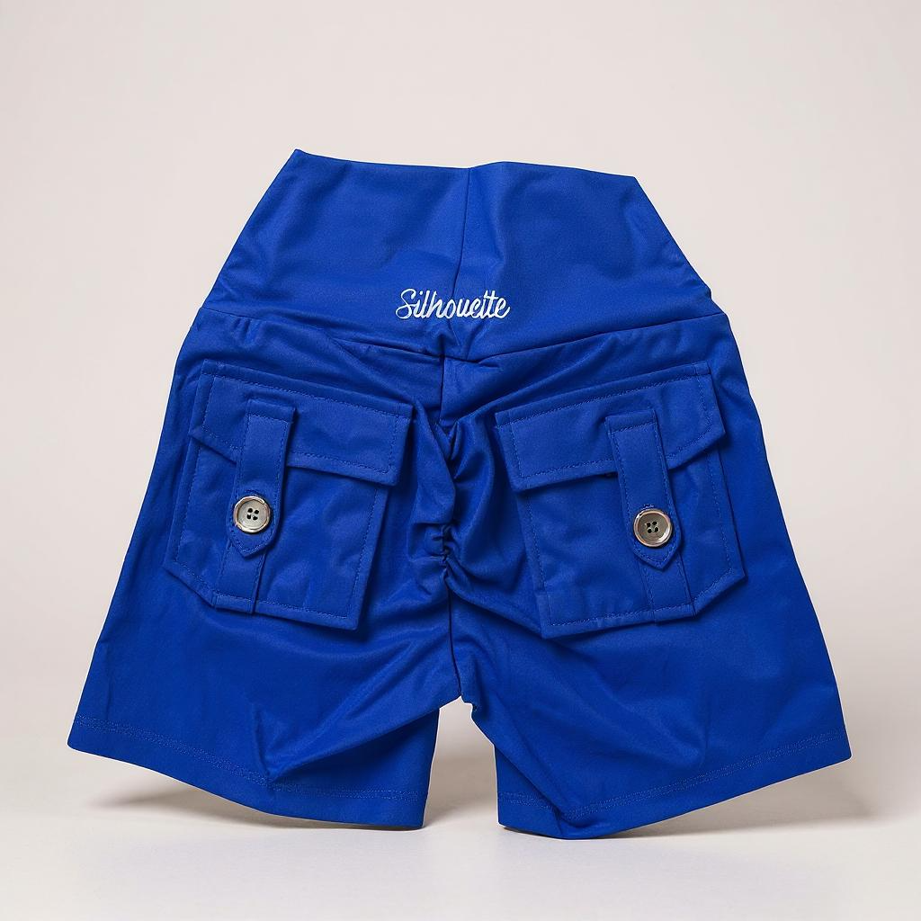 Electric blue pocket shorts