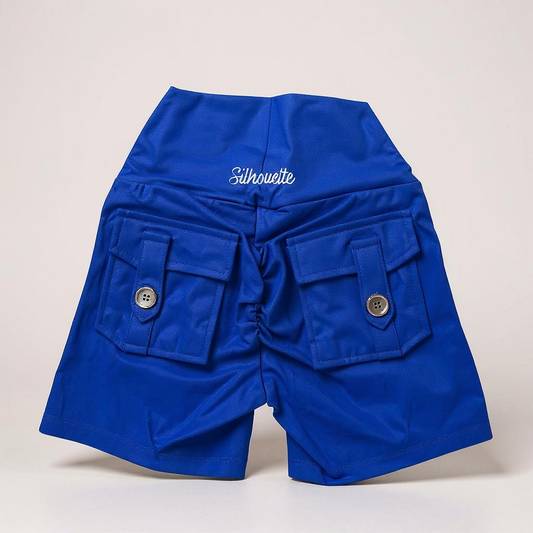 Electric blue pocket shorts