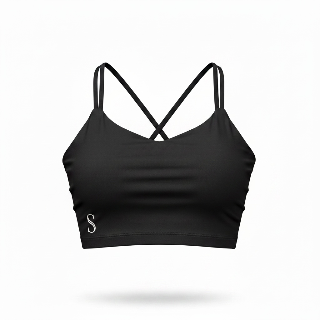 Black cross strap top