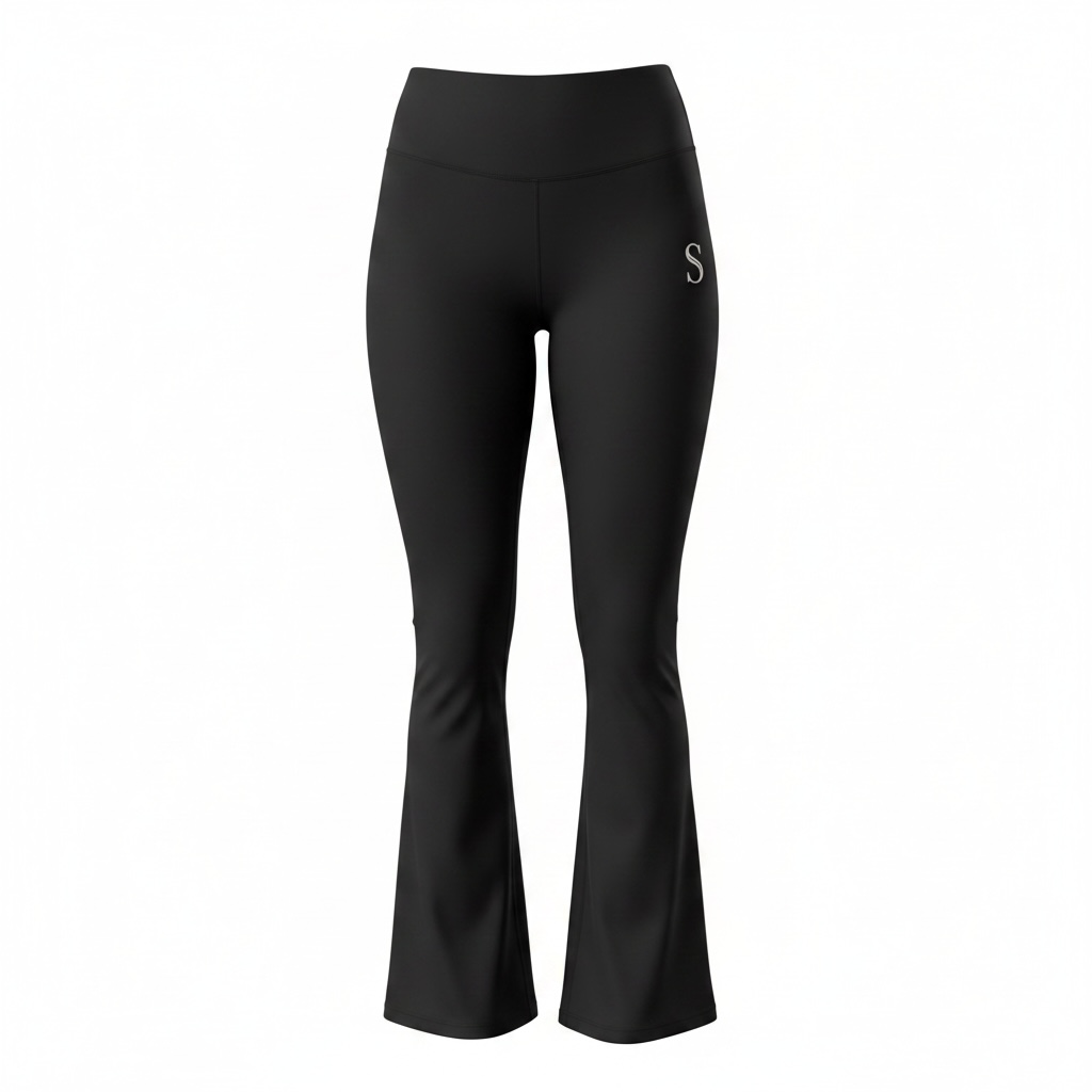 Black flare leggings