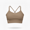 Truffle brown cross strap top