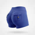 Electric blue pocket shorts