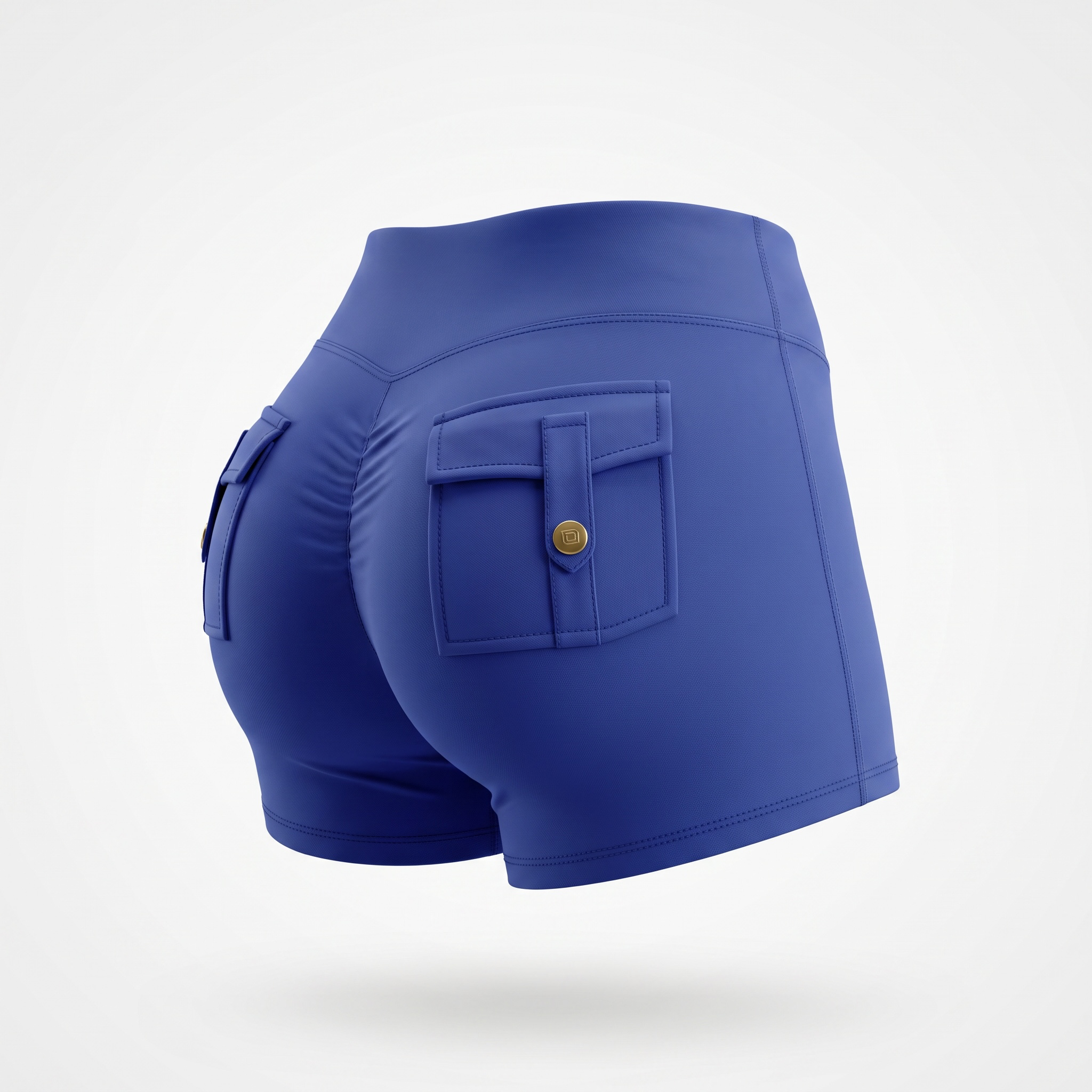 Electric blue pocket shorts
