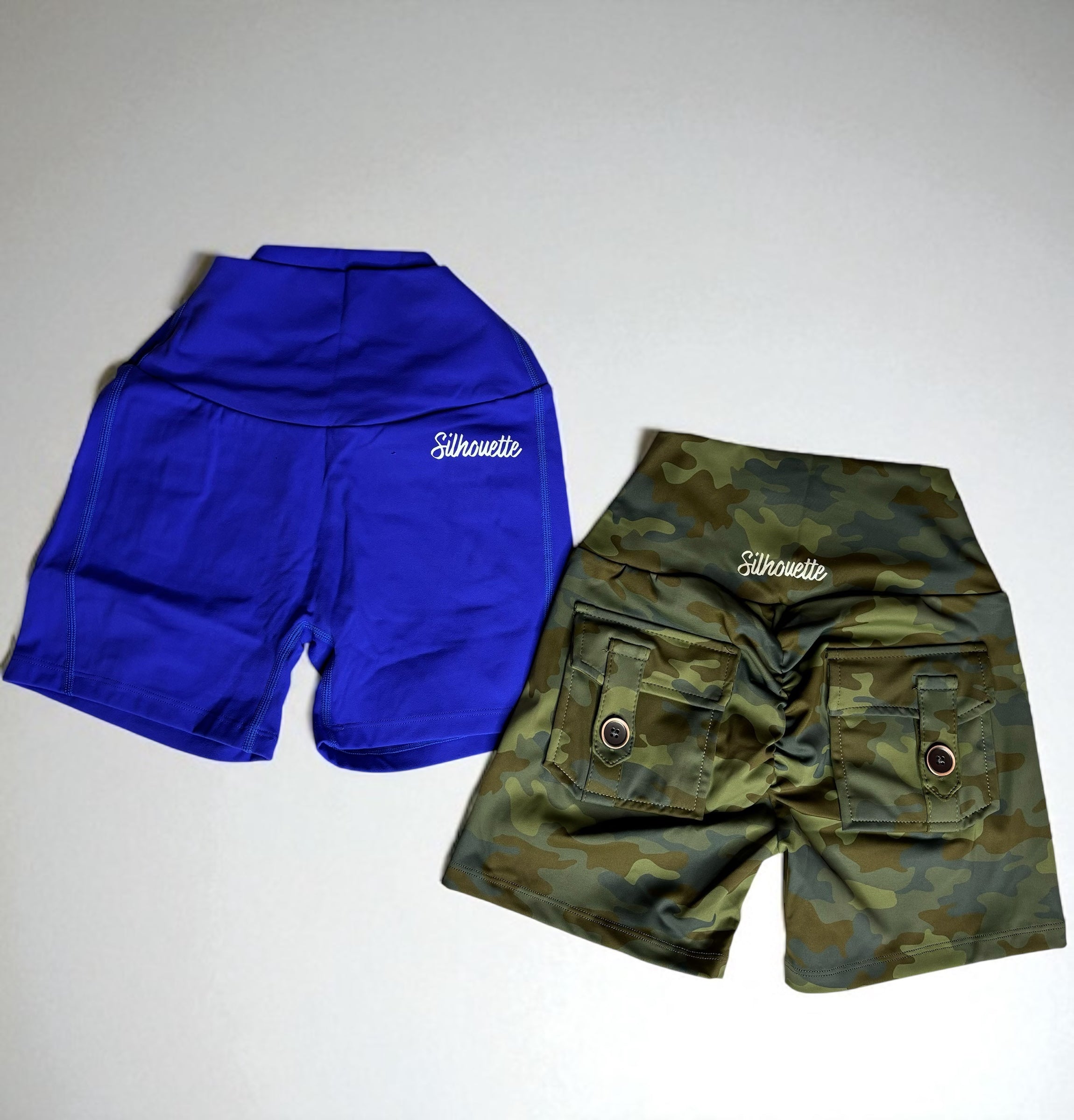 Electric blue pocket shorts